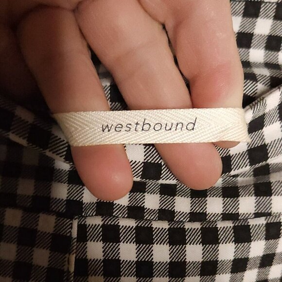 Westbound Black White Check Knee Length Stretchy Shorts 8 - Picture 5 of 7